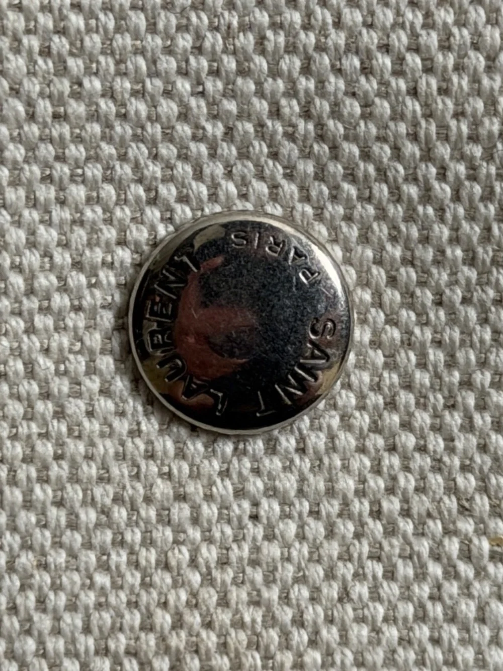 Saint Laurent YSL Rive Gauche Canvas Logo Leather Tote Shoulder Bag - Picture 5 of 15